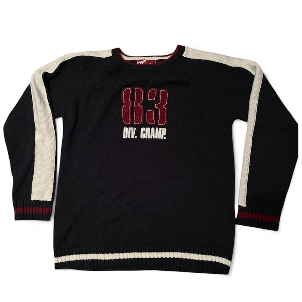 vintage 90s knit varsity sweater